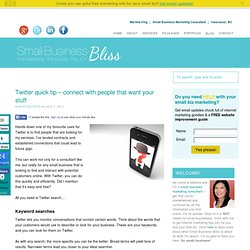 How to use Twitter search to connect with potential customers * Small Business Bliss