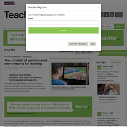 The potential of games-based environments for learning