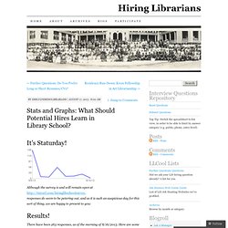 Stats and Graphs: What Should Potential Hires Learn in Library School?