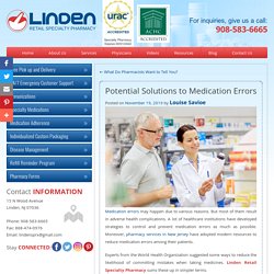 Potential Solutions to Medication Errors