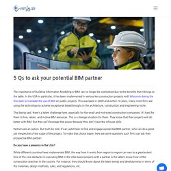 5 Qs to ask your potential BIM partner - Virtualize Services