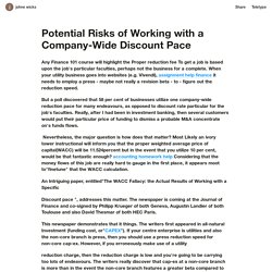 Potential Risks of Working with a Company-Wide Discount Pace