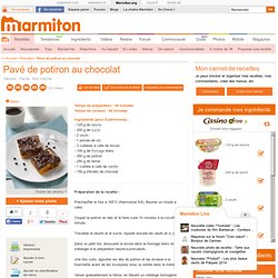 Pavé de potiron au chocolat - Recette de cuisine Marmiton : une recette