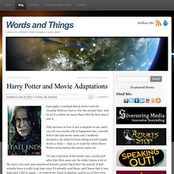 Words and Things » Harry Potter and Movie Adaptations