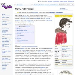 Harry Potter (saga) - Vikidia, l’encyclopédie des 8-13 ans