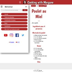 Poulet au Miel, la recette de Cooking with Morgane
