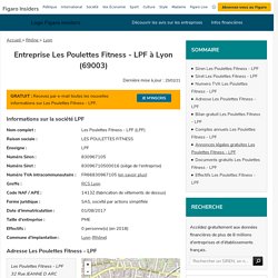 Les Poulettes Fitness LPF (Lyon, 69003) : siret, TVA, adresse, bilan gratuit...