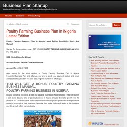 Poultry Farming Business Plan In Nigeria Latest Edition