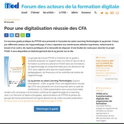 Pour une digitalisation réussie des CFA - fffod - Le Forum des acteurs de la formation digitale