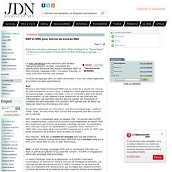 RDF et OWL pour donner du sens au Web - JDNet Développeurs