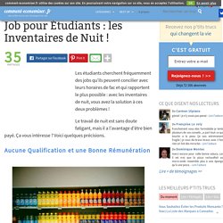 Job pour Étudiants : les Inventaires de Nuit !