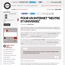 Pour un Internet “neutre et universel”