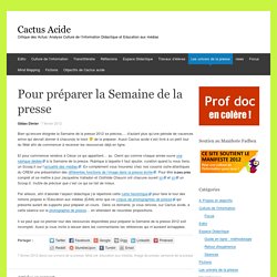 Pour préparer la Semaine de la presse