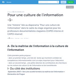 Pour une culture de l'information -1- · EMontel