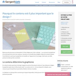 Pourquoi le contenu est-il plus important que le design ?