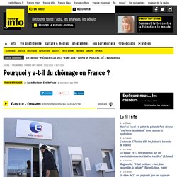 Pourquoi y a-t-il du chômage en France ?