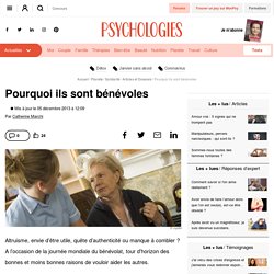 Pourquoi ils sont bénévoles