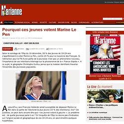Pourquoi ces jeunes votent Marine Le Pen