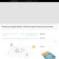 Pourquoi il faut mettre les images à côté du texte associé