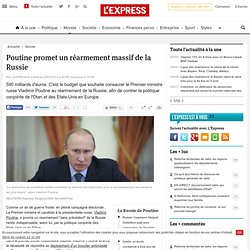 Poutine promet un réarmement massif de la Russie