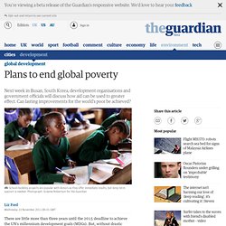 Plans to end global poverty