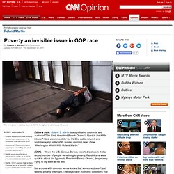 Poverty an invisible issue in GOP race