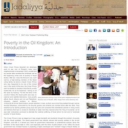 Poverty in the Oil Kingdom: An Introduction