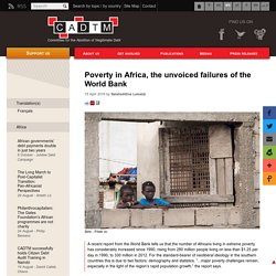 Poverty in Africa, the unvoiced failures of the World Bank