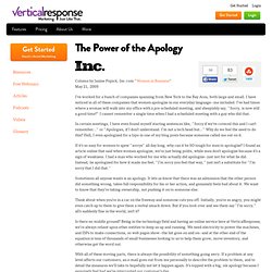 The Power of the Apology