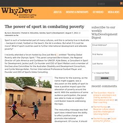 The power of sport in combating poverty