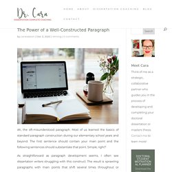 The Power of a Well-Constructed Paragraph