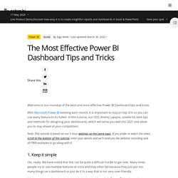 Best Power BI Dashboard Tips and Tricks for 2021 and Beyond