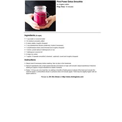 Pink Power Detox Smoothie - Oh She Glows