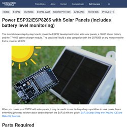 Power ESP32/ESP8266 with Solar Panels and Battery