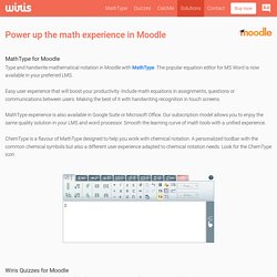 Math and science in Moodle