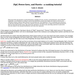 Zipf, Power-law, Pareto - a ranking tutorial