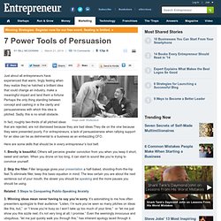 7 Power Tools of Persuasion