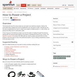 How to Power a Project