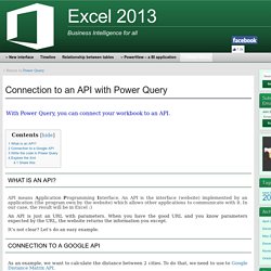 Power Query - Connection to an API