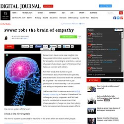Power robs the brain of empathy