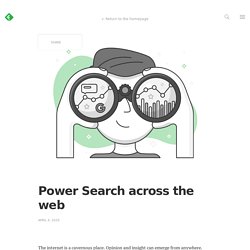 Power Search across the web