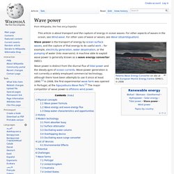 Wave power