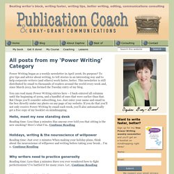 Power Writing Tips from the Publication Coach