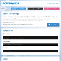 Powerange - iOS 7 style range slider