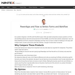 PowerApps and Flow vs Nintex Forms and Workflow