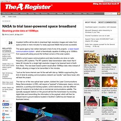 NASA to trial laser-powered space broadband