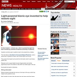 Light-powered bionic eye invented to help restore sight