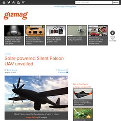 Solar-powered Silent Falcon UAV unveiled