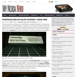 PowerFilm USB+AA Solar Charger + Nokia N900.