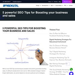 5 powerful SEO Tips for Boosting your business and sales